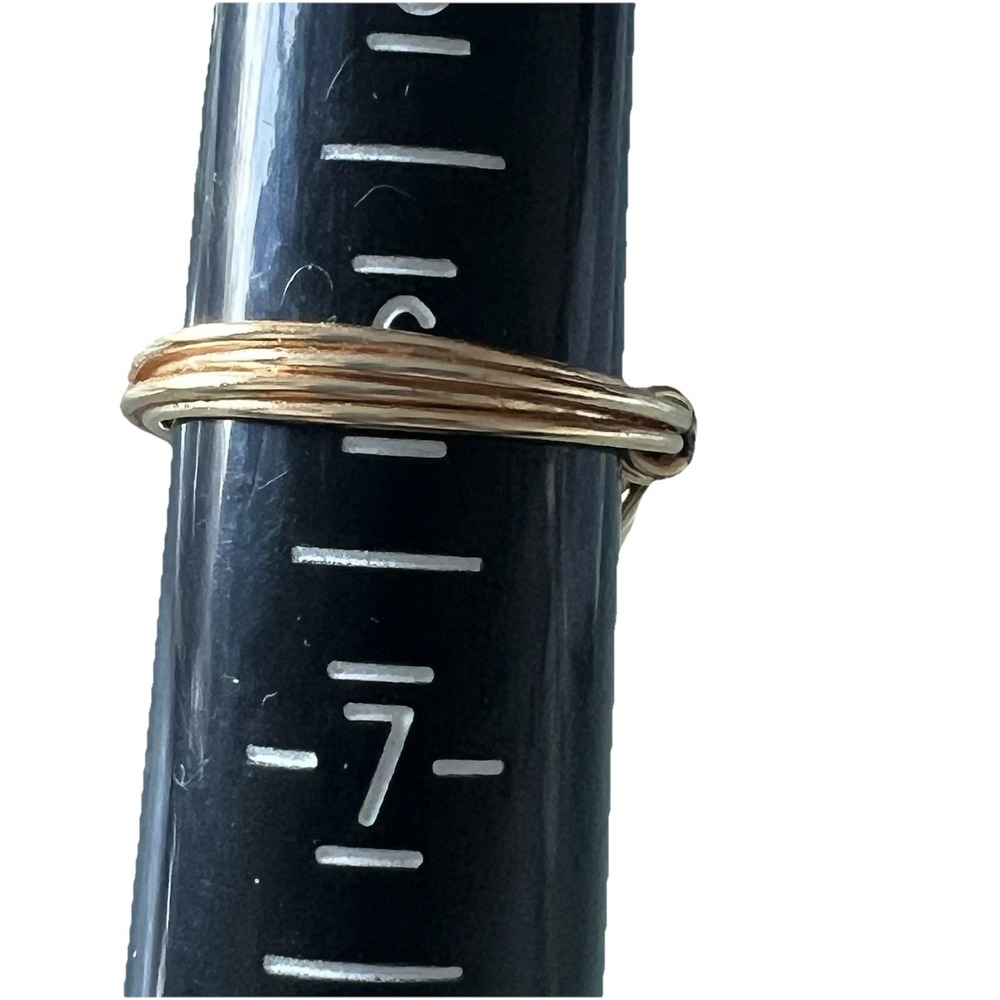 Handmade ~ Copper Wire Wrap ~ Amethyst Bead Ring Size‎ 6 - Picture 5 of 6